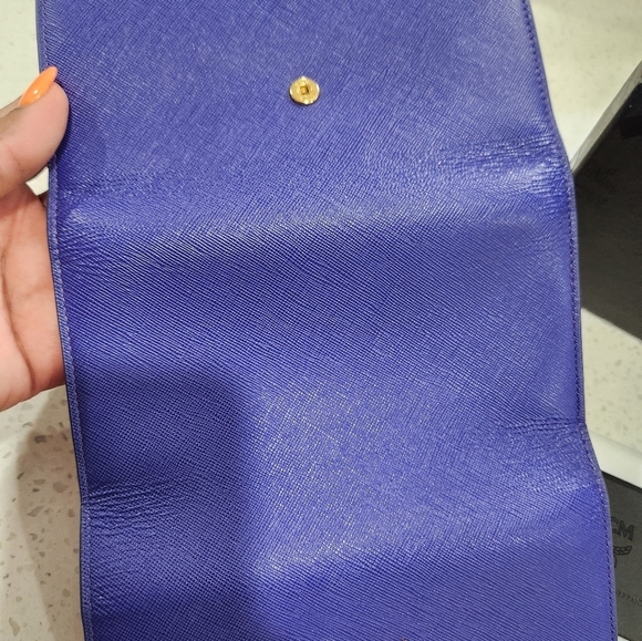 🔹️ MCM🔹️ LONG Saffiano Leather purple TRIFLOD WALLET (FULL INCLUSION ) ✨️💜 - Picture 8 of 13